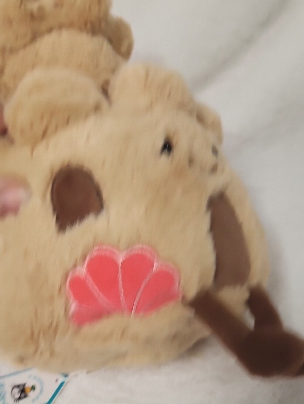 Jellycat Tan Plush Castle Toy with Pink Starfish Accent - Picture 5 of 7